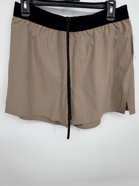 A.R.C. Women's Stone Athletic Shorts with Black Waistband